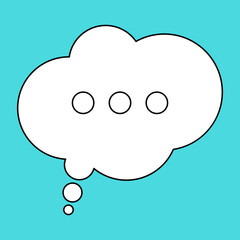 Chat Message Line Icon Set. Speech Bubble, Dialogue, chatting box, message box Talk chat thin conversation dialog symbols. Thinking sign symbol. Communication, Discussion and Text Box frame.