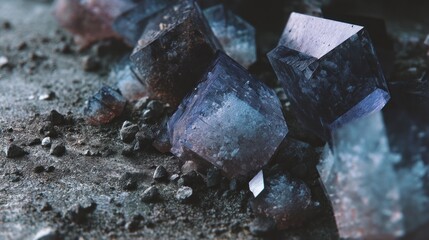 Crystals on Dusty Ground
