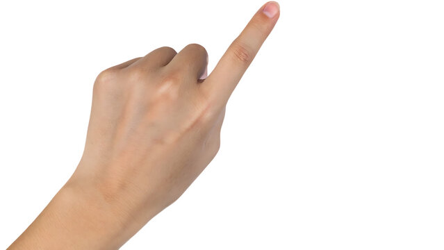 Close-Up Hand Gesture – Pointing Finger Isolated on png