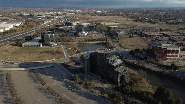 Traffic on the morning commute in Markham Ontario