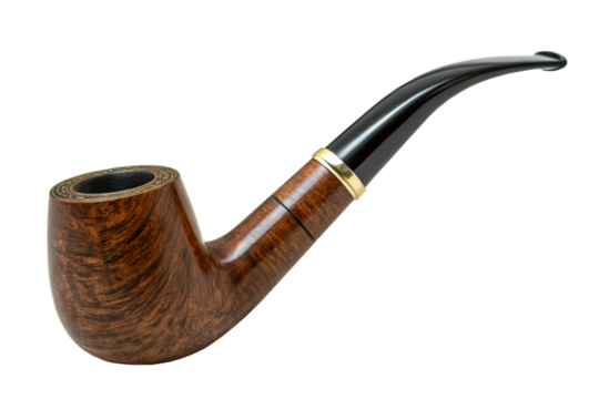 Tobacco pipe isolated on transparent background
