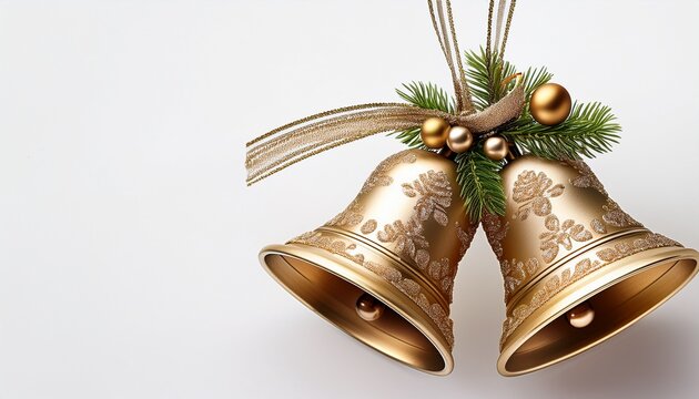 christmas bell decorations with white backgrounds