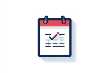 Fototapeta premium Checklist Icon with Calendar Design for Planning and Organization Tasks