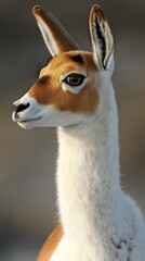 Obraz premium Close-up Portrait of a Graceful Antelope with White Fur