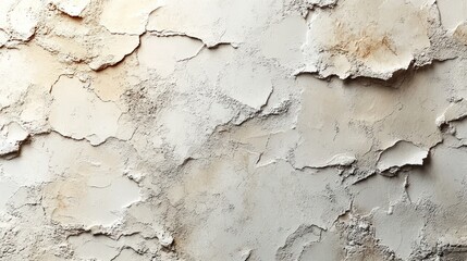 Obraz premium Textured Wall: Abstract Beige and White Cracked Plaster Surface
