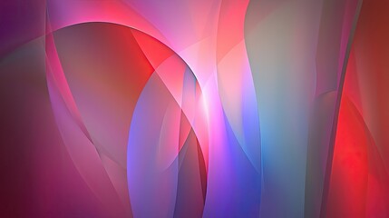 Abstract Colorful Background with Dynamic Wave Shapes and Vibrant Gradient