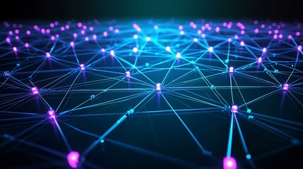 Network Architecture Concept Vibrant Background With Interconnected Servers Switches and Data Routes