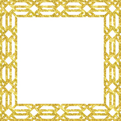 Decorative Gold Pattern Square Shape Border Frame