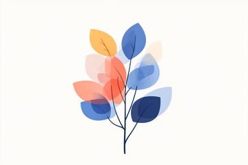 Abstract Floral Design with Vibrant Colors and Modern Style for Creative Projects