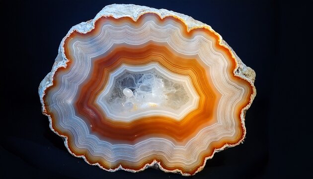 agate with chalcedony geological crystal