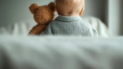 Baby Sitting with Teddy Bear