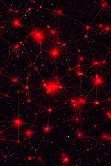 Abstract Red Network Connections Background