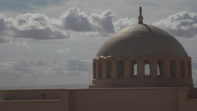 iconic white orthodox dome church in Oran