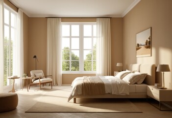 Bedroom with bed chair and window