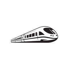 train on a white background.