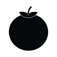 Blueberry Silhouette Isolated on White Background