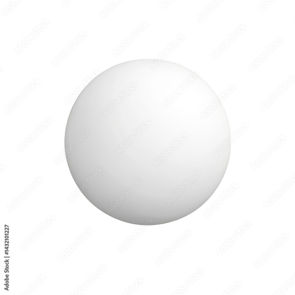 Poster smooth, white sphere is centered against plain transparency background, creating minimalist and stri