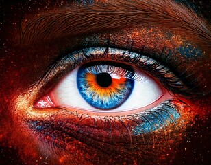 Vibrant eye - bordering abstraction