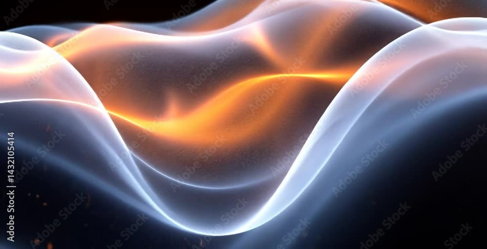 Aufkleber ethereal waves of light and color undulating in a dark background, creating a surreal ambiance