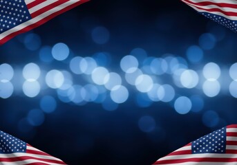 American flags with bokeh background, perfect for patriotic celebrations and events.