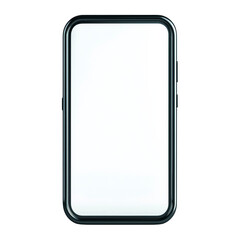 sleek smartphone with blank screen is displayed, showcasing its modern design and minimalistic style. device is positioned vertically, emphasizing its slim profile and rounded edges