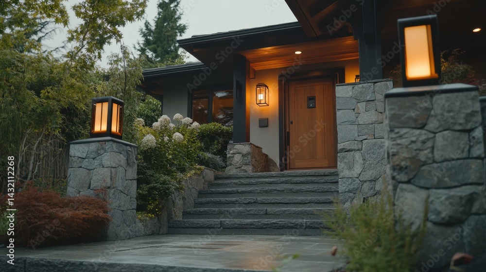 Poster a stylish entryway with rfid keyless smart lock and real-time access logs screen