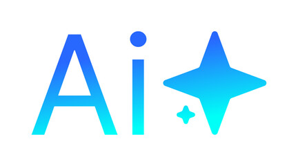 Artificial intelligence stars app logo colorful icon set. Generate icon. AI stars icon. AI generated icon. Ai stars. PNG illustration