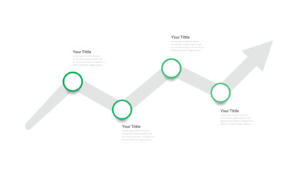 Growth Arrow Infographic Design with 4 Steps