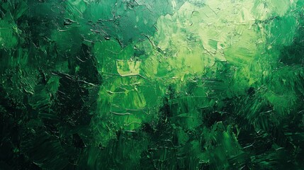 Emerald Green Impasto Texture Abstract Art Background