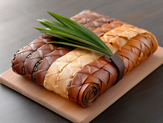 Obraz premium agricultural waste textiles: pineapple leaves and apple peels