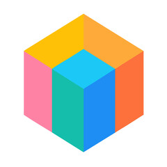 Colorful Cube Icon
