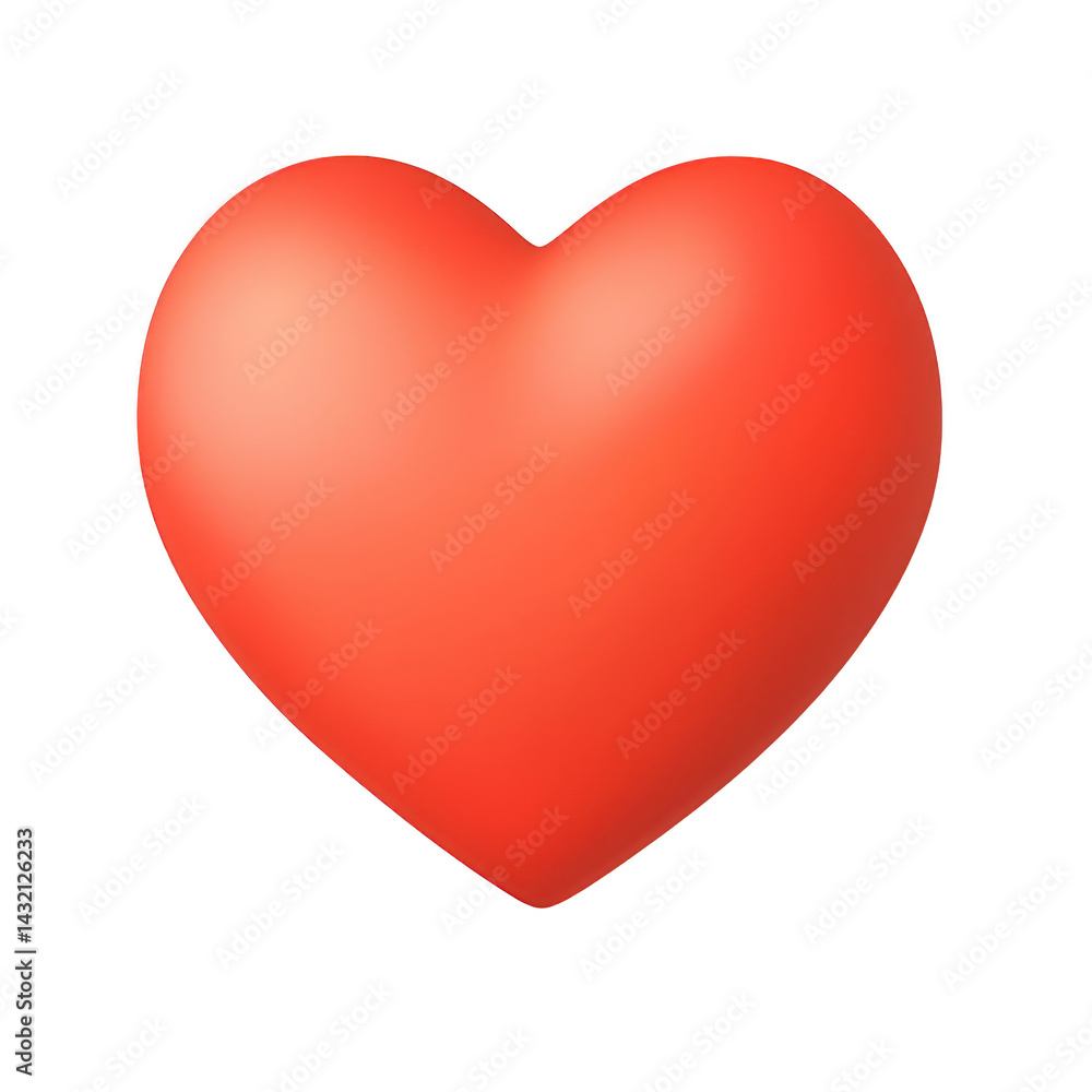 Poster vibrant red heart symbol representing love and affection is depicted with smooth glossy finish. hear