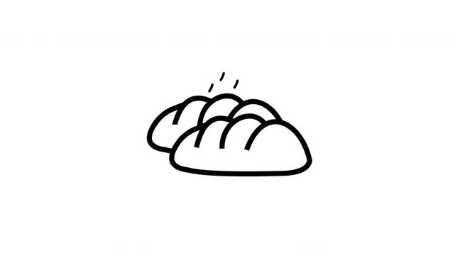 bread loaf with isolated on white background