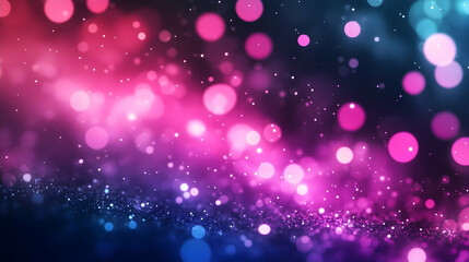 Pink and blue bokeh lights, abstract background