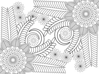 PrintFlowers Coloring Pages For Adules