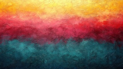 Abstract Colorful Textured Painting: A Symphony of Warm and Cool Hues