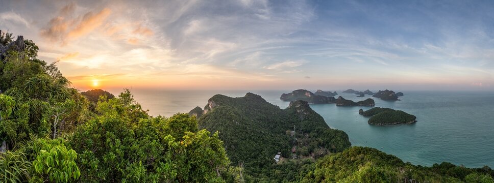 Sunset view at Mu Ko Ang Thong National Park, Surat Thani Province, Thailand