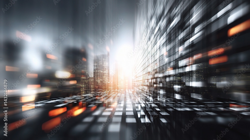 Poster abstract technology interface blurred background for business concepts