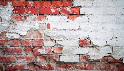 brick wall texture with white shabby stucco plaster red and white brickwall background white stonewall surface plastered wall with white uneven stucco with cracks and damages