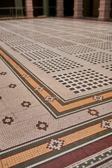 piso de mosaico antigo  pequeno cuadrado con textura 