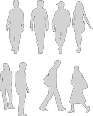 vector sketch illustration design silhouette sketch of people doing activities  