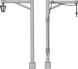 sketch vector illustration silhouette design classic vintage city park lamp ethnic europe