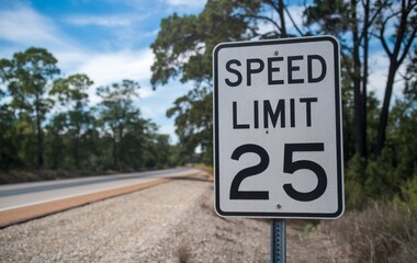 Speed Limit 25 mph Traffic Sign