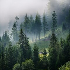 Misty forest