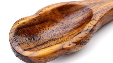 Closeup of Carved Wooden Spoon Unique Design