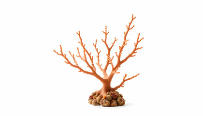 Orange Coral Tree Decoration For Aquarium