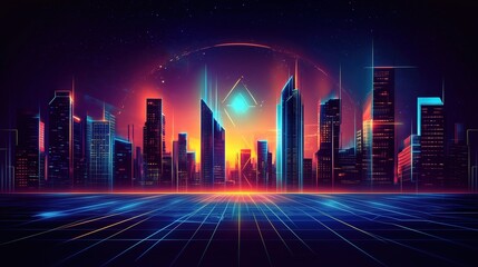 Futuristic Cyberpunk Cityscape