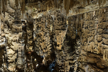 Panoramic view of chamber in Grotte des Demoiselles, Ganges, France