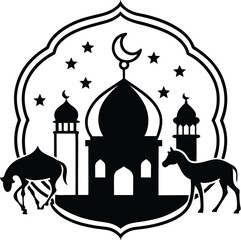 Eid ul adha silhouette vector designs 1