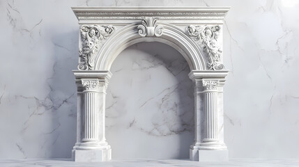 Obraz premium Ornate marble archway. Portal Pillar. Illustration